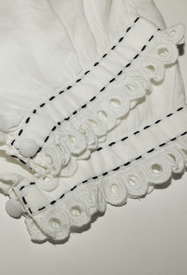 Vita Kin Embroidered Linen Eyelet Top - 6