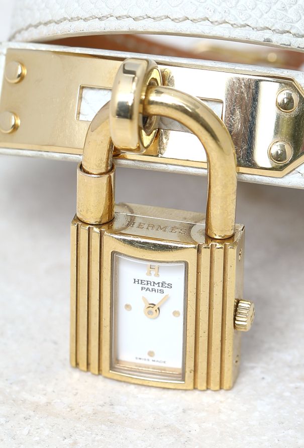Hermès Craie Epsom Double Tour Kelly Watch - 7