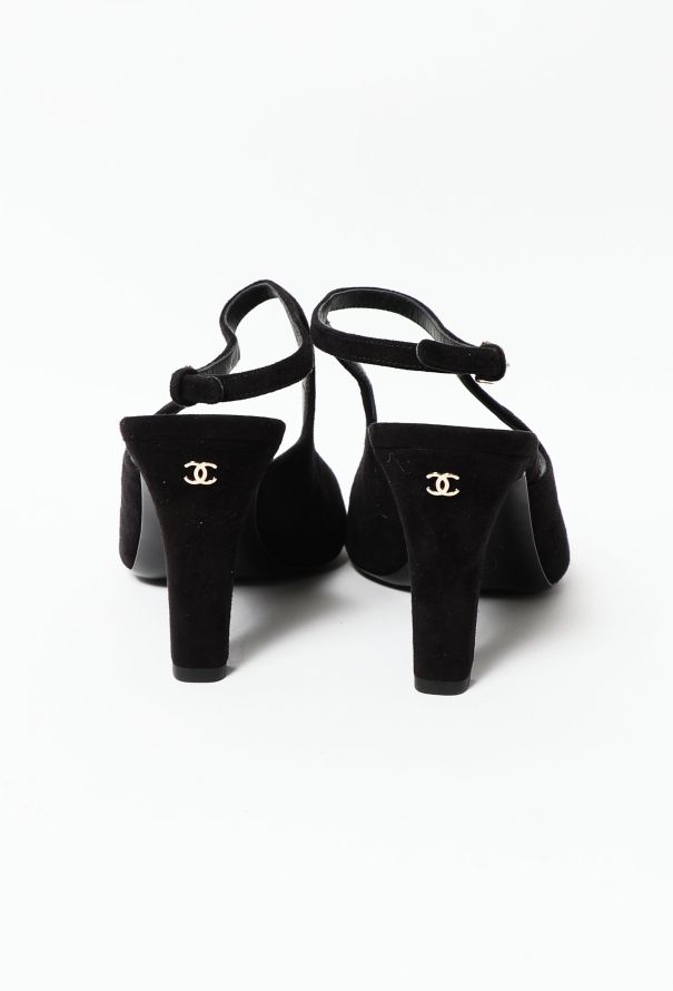 Chanel S/S 2021 Suede 'CC' Slingbacks - 5