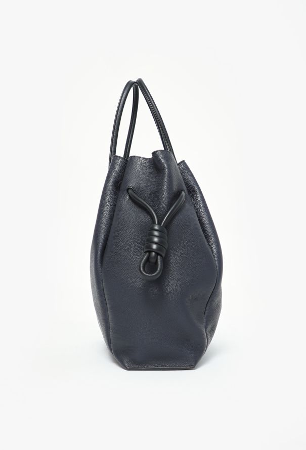 Loewe Flamenco Grained Leather Tote in Deep Navy - 3