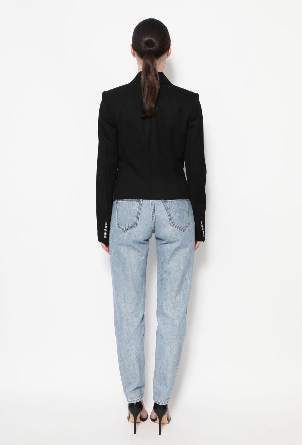 Azzaro 2020 Cropped Smoking Blazer - 5