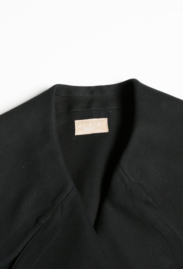 Alaïa Navy Flared Skater Coat - 5