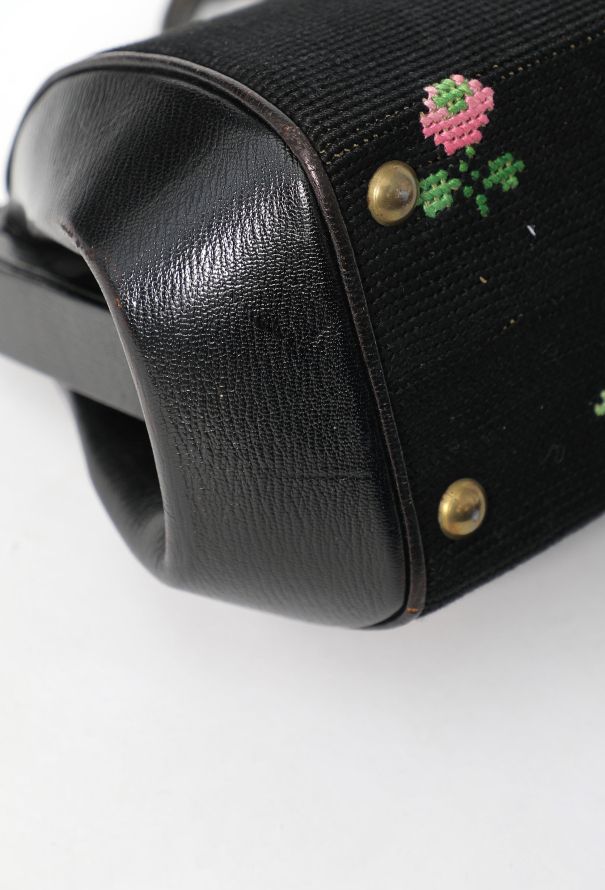 Floral Top Handle Bag - 7