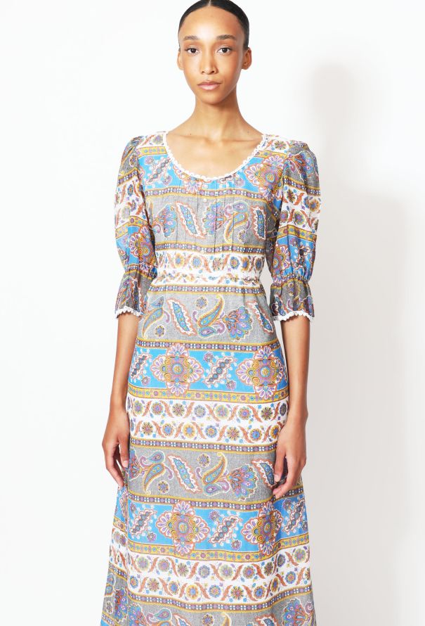 Paisley Lace Trim Prairie Dress - 3