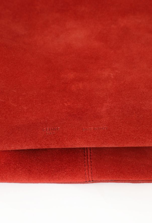 Céline Orange Suede Gourmette Bag – Small Model - 10