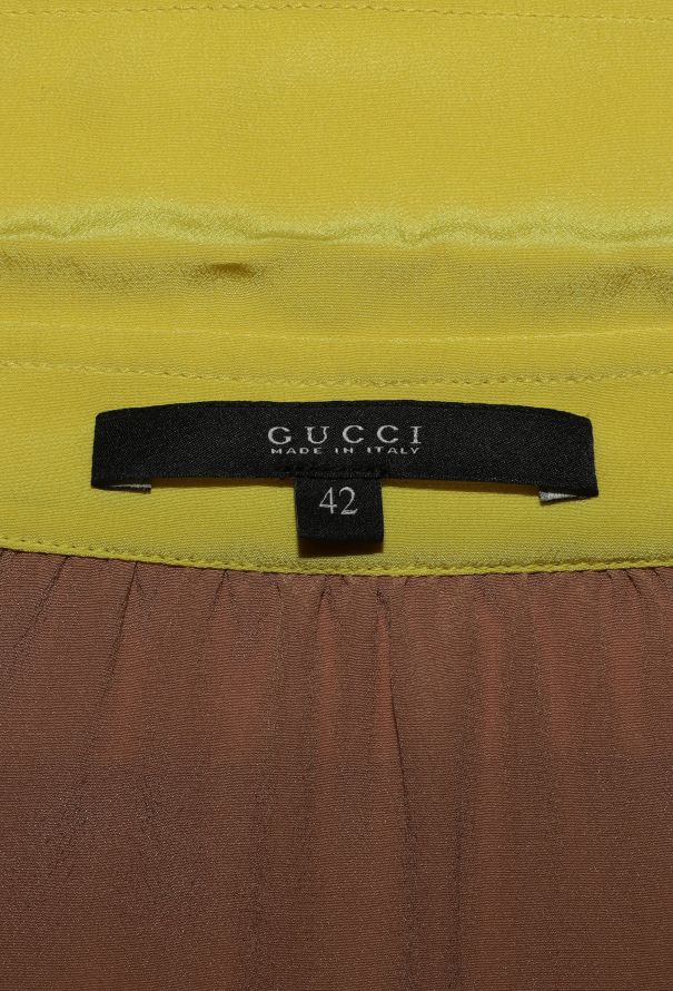 Gucci Resort 2012 Bicolor Silk Blouse - 6