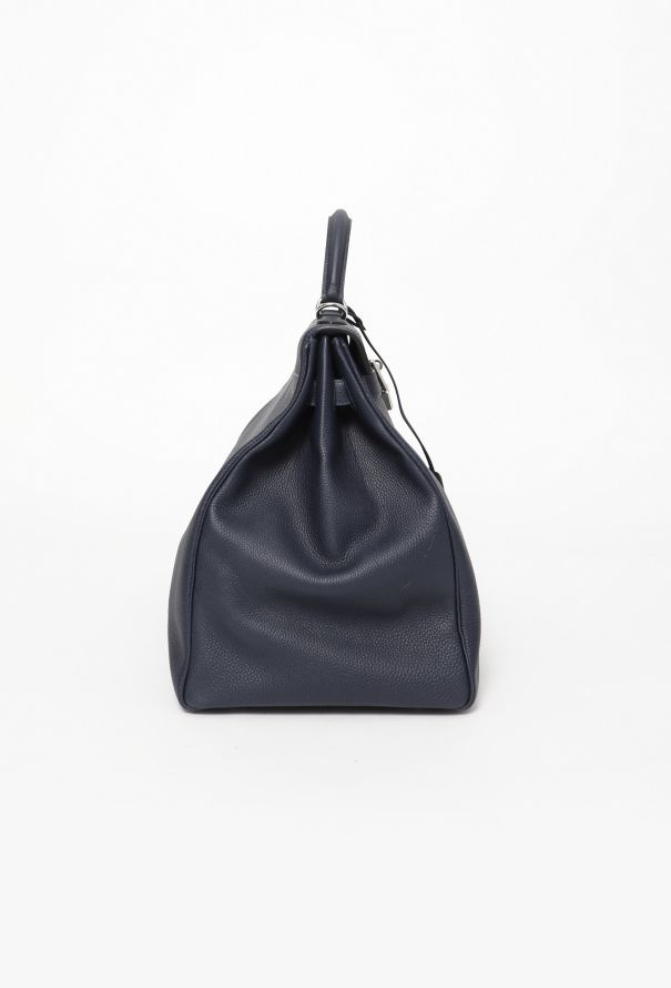 Hermès Bleu Nuit Togo Kelly Retourné 50 - 8