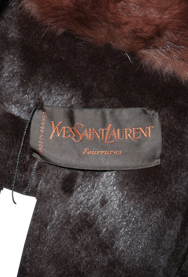 Saint Laurent Fur-Lined Belted Trench Coat, 1970s - 7