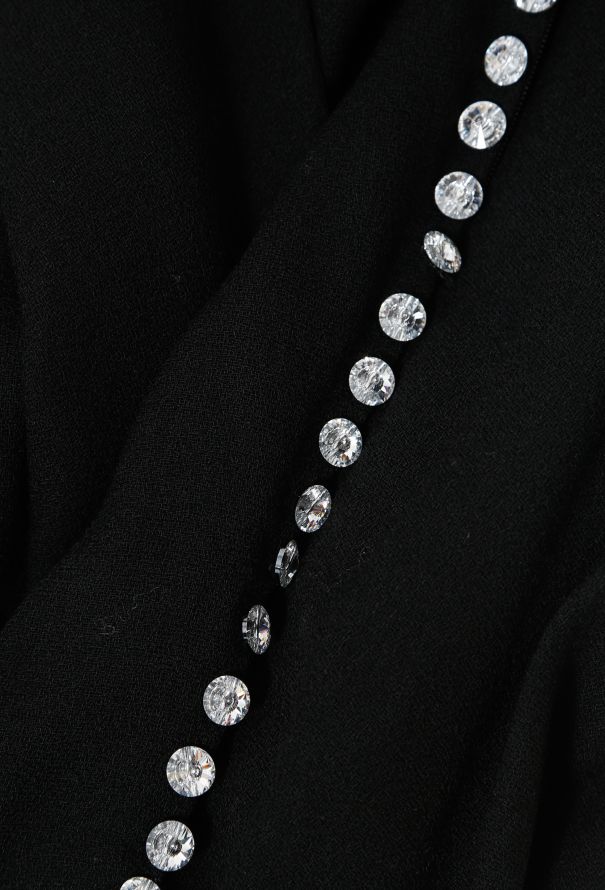 Azzaro One Shoulder Rhinestone Bow Dress - 5