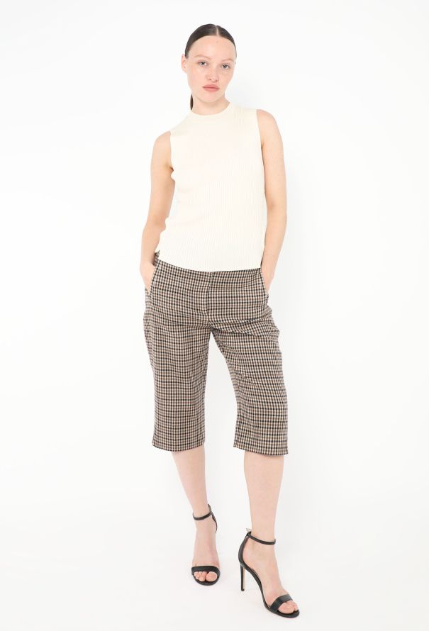 Khaite 2019 Ruby Flared Checkered Shorts - 3