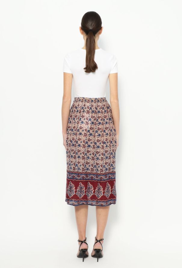 World Treasures '70s Authentic Block Print Skirt - 4