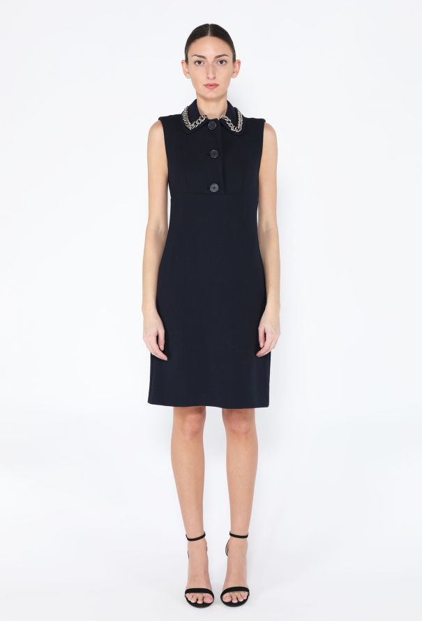 Prada 2015 Chainlink Collar Mod Dress - 1