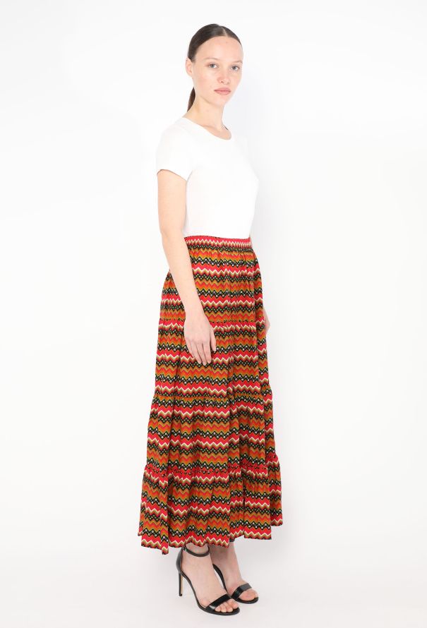 Saint Laurent Vintage Graphic Pleated Skirt - 3