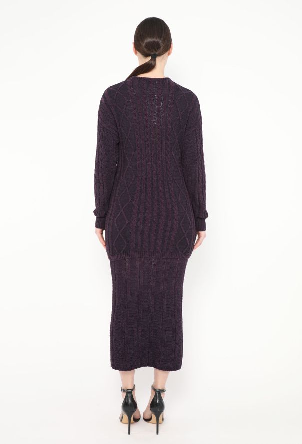 Gianni Versace F/W 1993 Cable-Knit Chenille Ensemble - 6