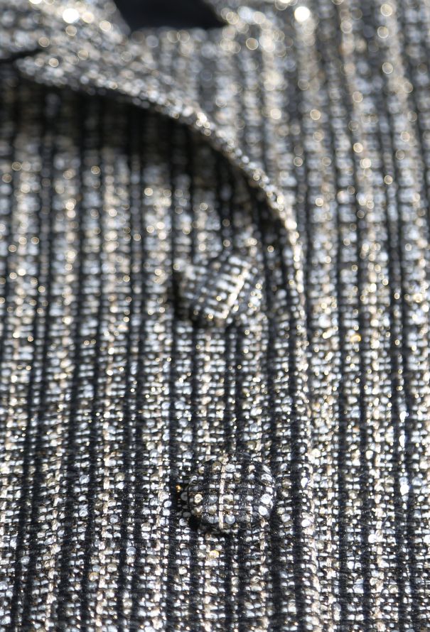 Saint Laurent F/W 2014 Cropped Lamé Jacket - 7
