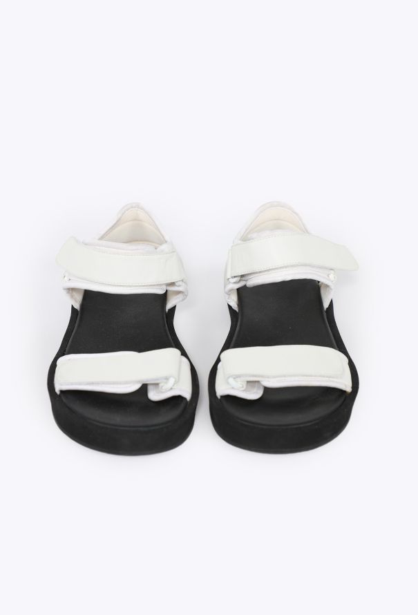 The Row 2020 Leather Hook-and-Loop Sandals - 2