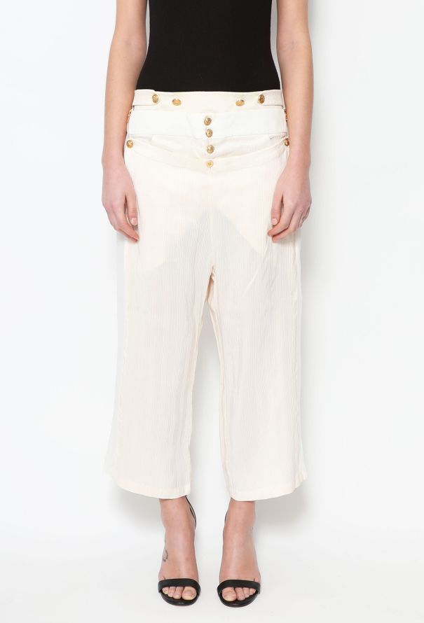 Balenciaga S/S 2005 Nautical Silk Trousers - 3