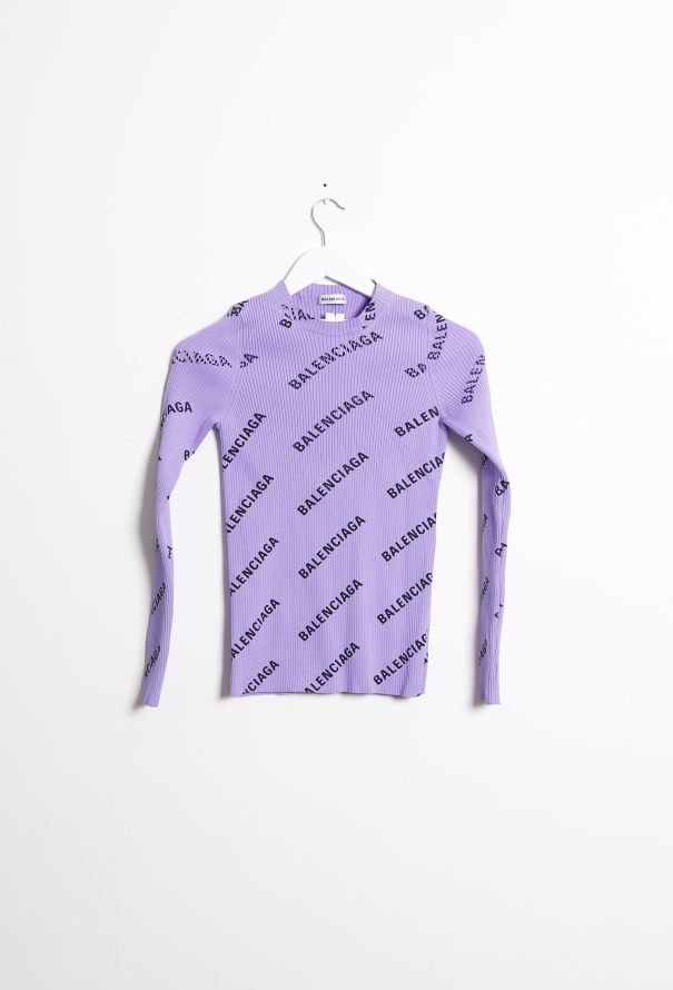 Balenciaga Resort 2019 Logo Ribbed Knit Sweater - 7