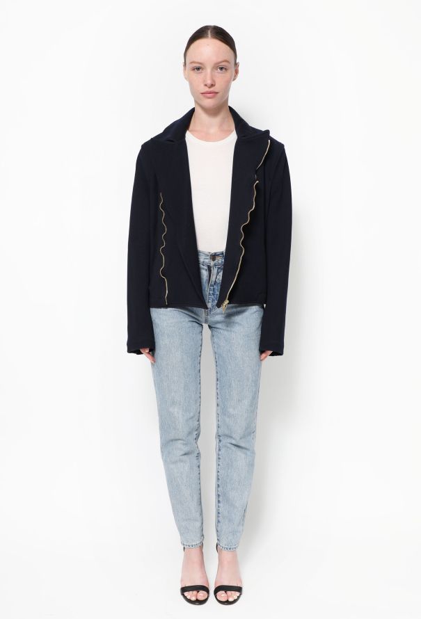 Céline Ribbed Twill Zip Jacket - 3