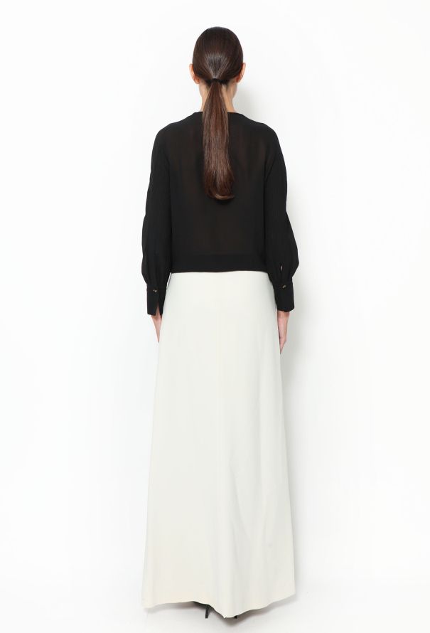 Chloé Bicolor Pleated Maxi Dress - 3