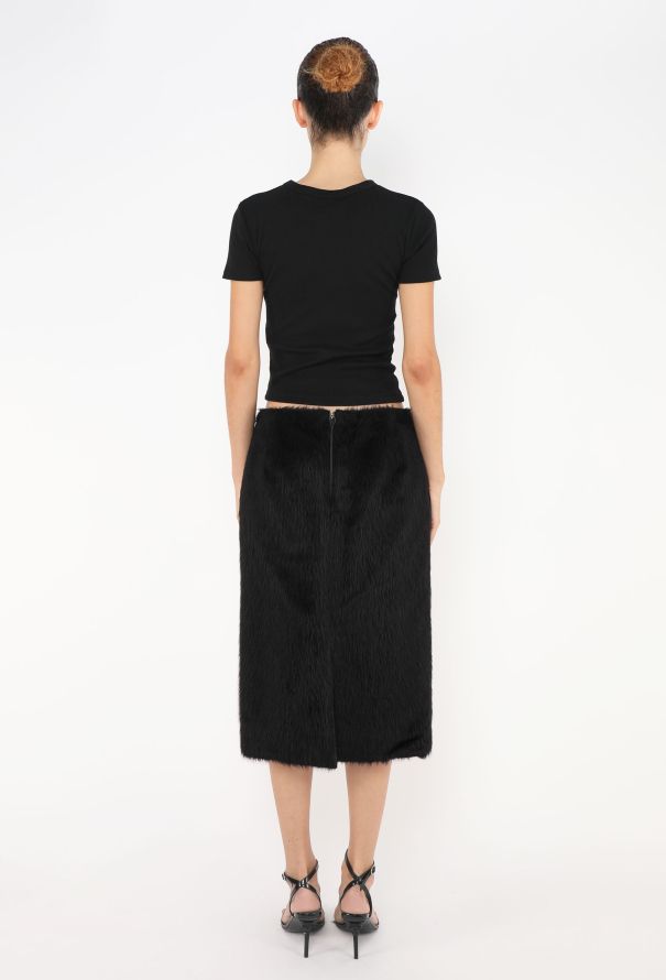 Céline Faux Fur Midi Skirt, Pre-Fall 2012 - 5