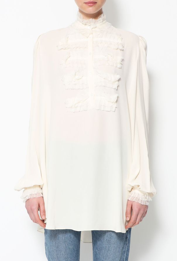 Alexander McQueen 2011 Ruffled Silk Blouse - 2