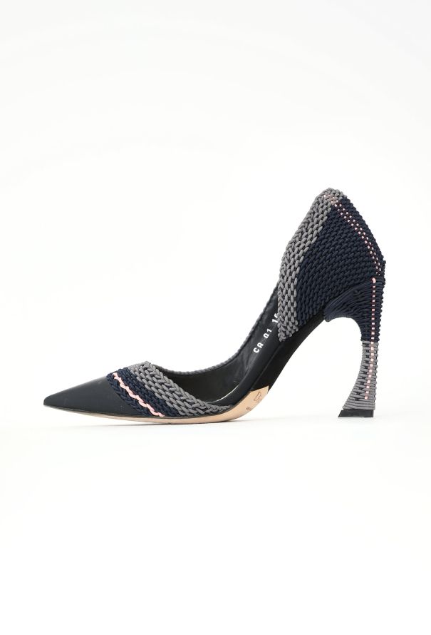 Dior S/S 2015 d'Orsay Woven Pumps - 5
