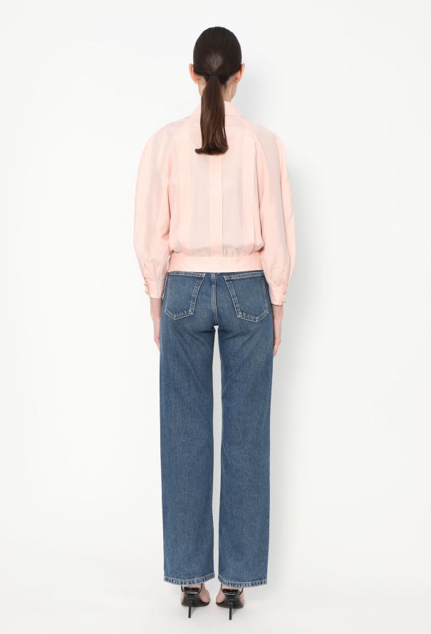 Chanel Late '80s Double-Breasted Silk Blouse - 5