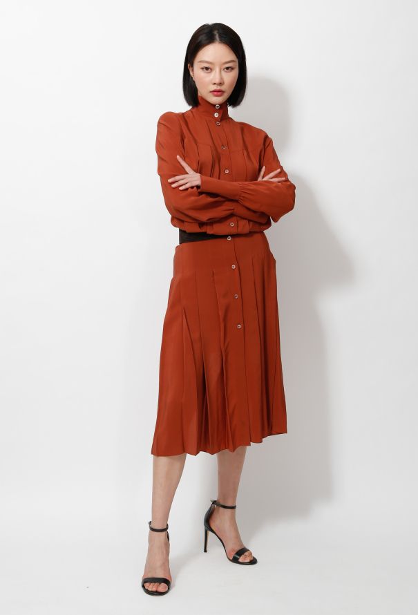 Chloé 2018 Asymmetrical Pleated Shirt Dress - 5