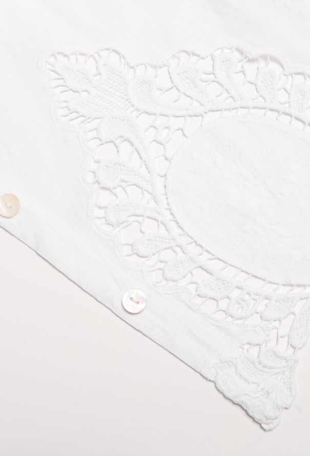 Embroidered Lace Cotton Top - 5