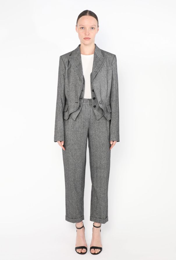 Dior 2024 Cropped Herringbone Ensemble - 4