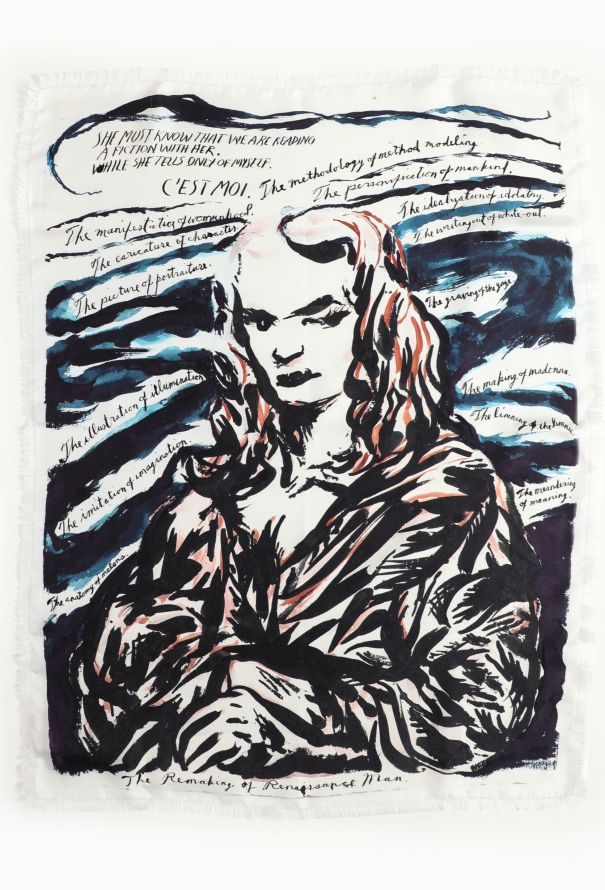 Dior F/W 2019 x Raymond Pettibon Mona Lisa Scarf - 1
