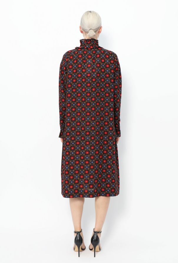 Saint Laurent COLLECTOR F/W 1980 Printed Silk Smock Dress - 5