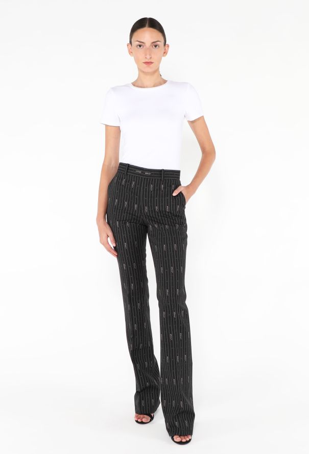 Gucci 2018 Tailored Wool Logo Trousers - 1