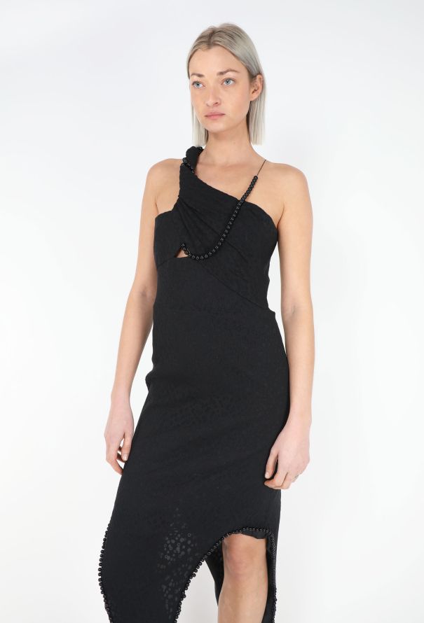 Helmut Lang ICONIC S/S 2005 Devoré Beaded Dress - 5