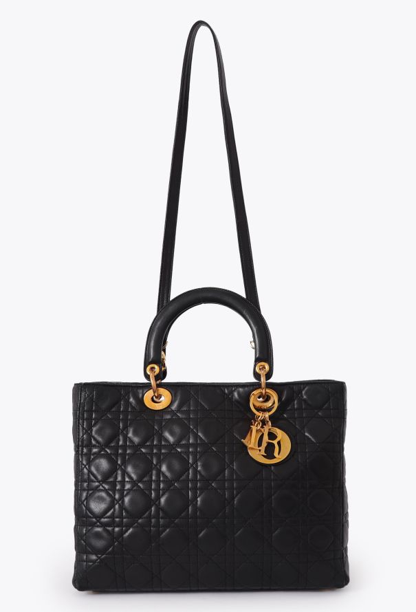 Dior Black Cannage Large Lady Dior - 2