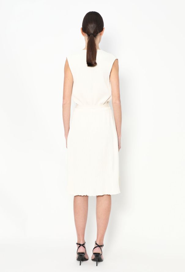 Céline Classic Belted Ribbed Dress - 6