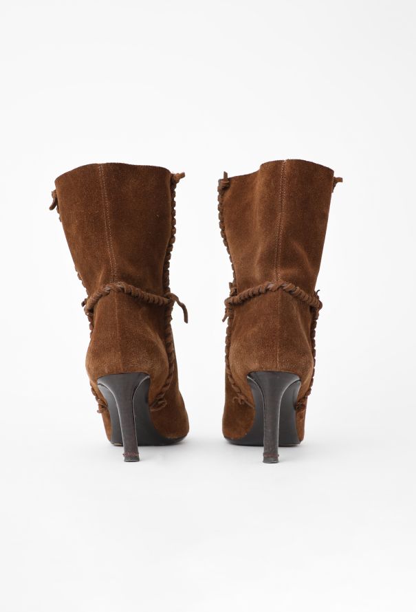 Saint Laurent 2016 Mica 105 Suede Ankle Boots - 5