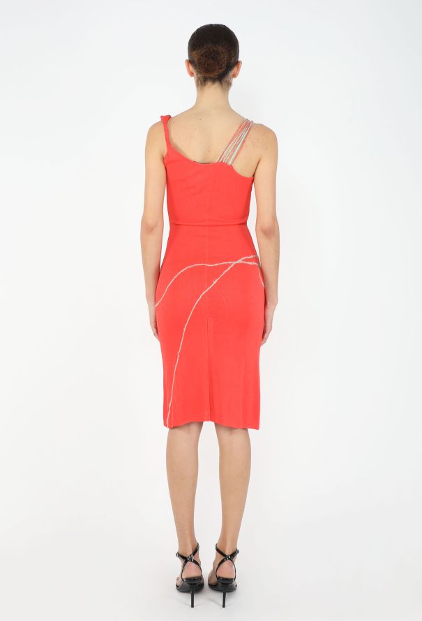 Gianni Versace CAMPAIGN S/S 1998 Braided One-Shoulder Dress - 6