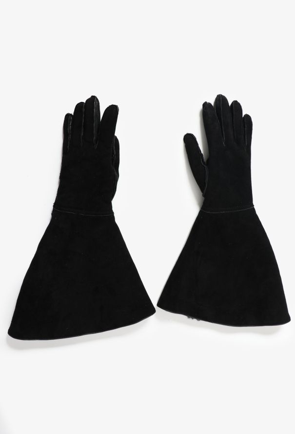Alaïa F/W 1989 Suede Shearling Gloves - 4