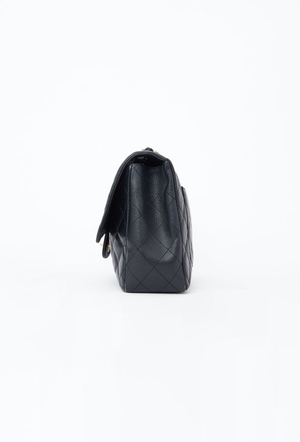 Chanel Caviar Jumbo Timeless Flap Bag - 6