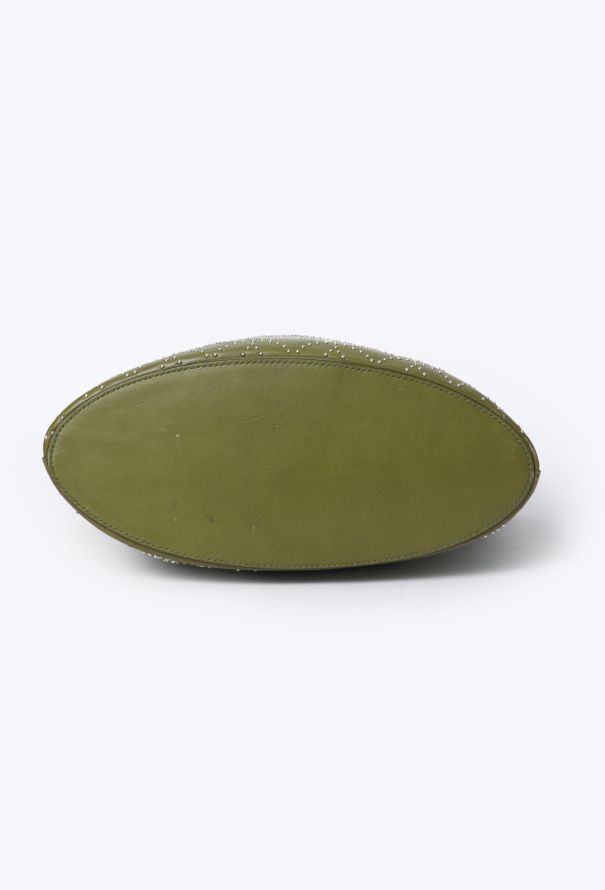 Alaïa Green Studded Medium Tote Bag - 6