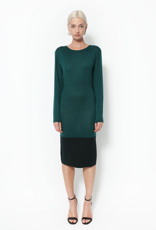 Alaïa ‘80s Cashmere Wool Trim Dress - 1