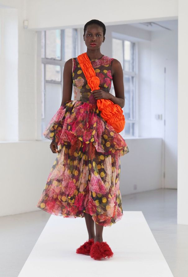 Molly Goddard 2021 Graphic Flared Dress - 2