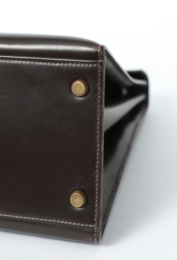 Hermès Rare 1957 Marron Box Kelly Sellier 32 - 11