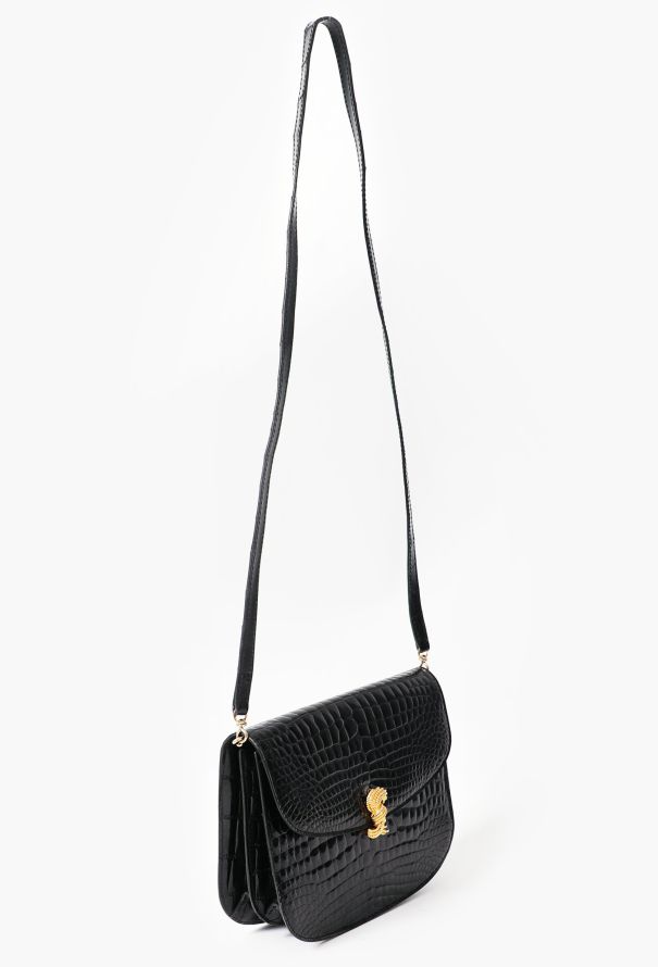 Crocodile Crossbody Clasp Bag - 3