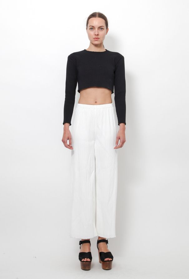 Proenza Schouler Proenza Schouler Flared Pleated Pants in White – S/S 2016 - 1