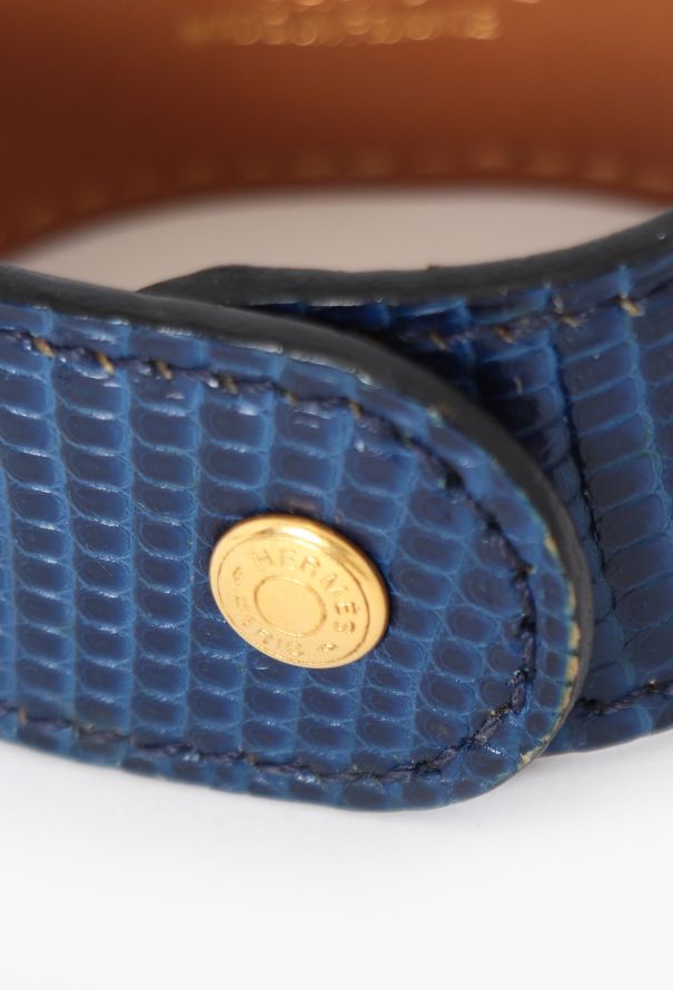 Hermès Vintage Clou Médor Lizard Bracelet - 5