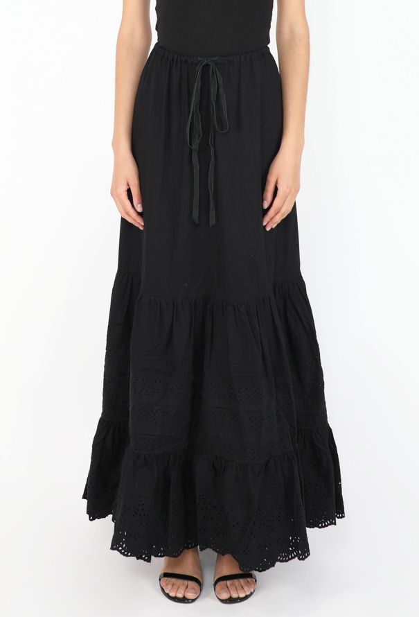 Miu Miu Vintage Broderie Maxi Skirt - 2