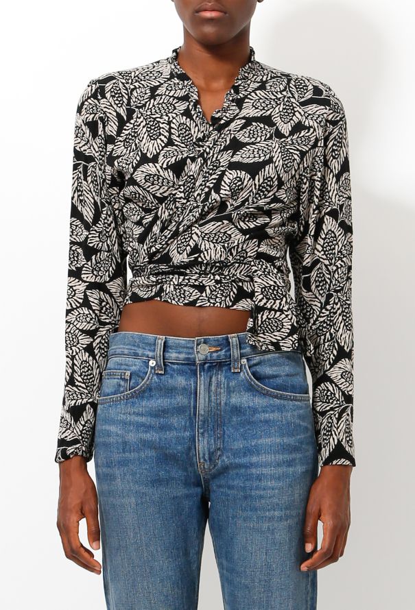 Sonia Rykiel Graphic Wrap Vintage Top - 1